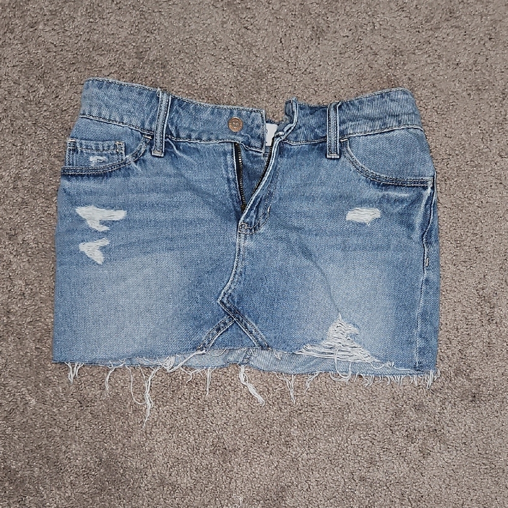 Hollister Blue Low-rise Mini Skirt
